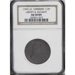 1795 1/2P Washington Liberty & Security Halfpenny, LON 