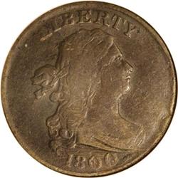 1800 1/2 C --Scratched--ANACS. VF20 Details. C-1, B-1, 