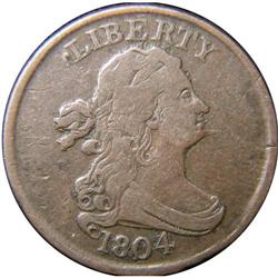 1804 1/2 C Plain 4, No Stems--Scratched--ANACS. VF 20 