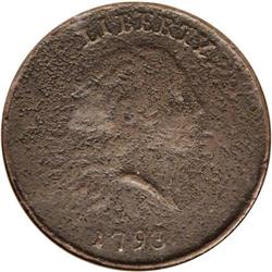 1793 Chain 1C Periods--Corroded--ANACS. VF Details. Ne 