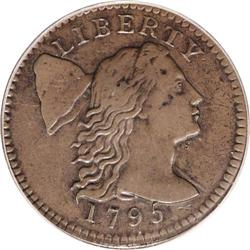 1795 1C Plain Edge XF40 PCGS. S-76b, B-4b, R.1. This L 