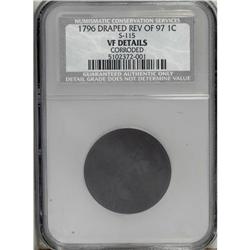 1796 1C Draped Bust, Reverse of 1797--Corroded--NCS. V 