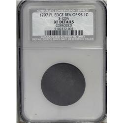 1797 1C Reverse of 1796, Plain Edge--Corroded--NCS. XF 