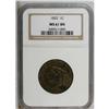 Image 1 : 1822 1C MS61 Brown NGC. N-4, R.2. The inner circle is 