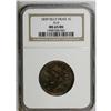 Image 1 : 1839 1C Silly Head MS65 Brown NGC. N-9, R.2. The die c 