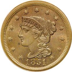 1851/81 1C MS65 Brown PCGS. N-3, R.1. Die State b. Thi 