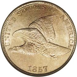 1857 1C --Doubled Die Obverse--MS65 ANACS. FS-002, Snow 