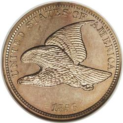 1856 1C PR64 Cameo NGC. Snow-2. The U in UNITED has a 