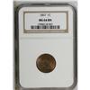 Image 1 : 1867 1C MS64 Brown NGC. Faded orange appears at the pe 
