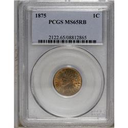 1875 1C MS65 Red and Brown PCGS. The rich copper-orang 