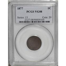 1877 1C VG8 PCGS. Parts of all seven letters in LIBERT 