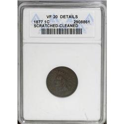 1877 1C --Scratched, Cleaned--ANACS. VF20 Details. Reto 