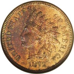 1877 1C --Cleaned--ANACS. AU58 Details. This well struc 