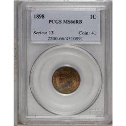 1898 1C MS66 Red and Brown PCGS. A gorgeous Gem, sharp 