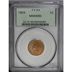 1903 1C MS65 Red PCGS. The vibrant reddish-orange surf 