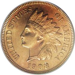 1908-S 1C MS65 Red PCGS. This is an absolutely beautif 