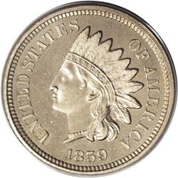 1859 1C PR66 PCGS. An extremely nice example of this p 