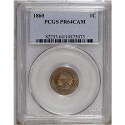 1860 1C PR64 Cameo PCGS. Surprising but undeniable con 