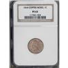 Image 1 : 1864 1C Copper-Nickel PR63 NGC. A bright straw-gold sp 