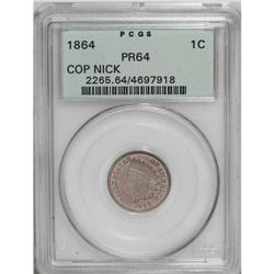 1864 1C Copper-Nickel PR64 PCGS. An attractive piece w 