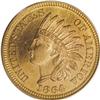 Image 1 : 1864 1C Bronze No L PR64 Red PCGS. Sharply struck with 