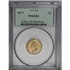 Image 1 : 1871 1C PR65 Red PCGS. Conditionally elusive. Golden-o 