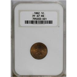 1882 1C PR67 Red and Brown NGC. More Red than Brown, e 