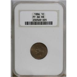 1886 1C Type One PR66 Red and Brown NGC. The golden-or 