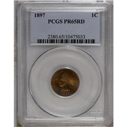 1897 1C PR65 Red PCGS. The original copper-orange surf 