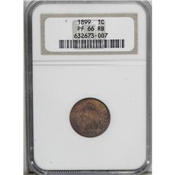 1899 1C PR66 Red and Brown NGC. The surfaces are split 