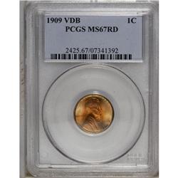 1909 VDB 1C MS67 Red PCGS. This Superb Gem has rich co 