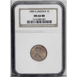 1909-S 1C MS66 Red and Brown NGC. More Red than Brown, 