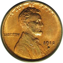 1912-D 1C MS65 Red PCGS. A lovely Gem example, with a 