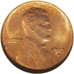 1913-D 1C MS65 Red NGC. A beautiful orange-red Gem of 