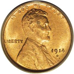 1914-D 1C MS64 Red PCGS. Lustrous and nicely struck, t 