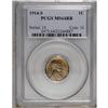 Image 1 : 1914-S 1C MS64 Red and Brown PCGS. The brassy surfaces 