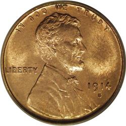 1914-S 1C MS65 Red PCGS. One of the true rarities to t 