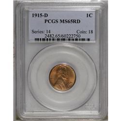1915-D 1C MS65 Red PCGS. A straw-colored Gem with exce 