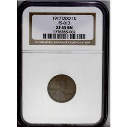 1917 1C Doubled Die Obverse XF45 NGC. FS-013. A later 