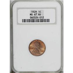1929 1C MS67 Red NGC. The vibrant surfaces, predominan 