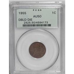 1955/55 1C Doubled Die Obverse AU50 PCGS. FS-021.8. A 