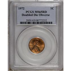 1972/72 1C Doubled Die MS65 Red PCGS. FS-033.3. Die #1 