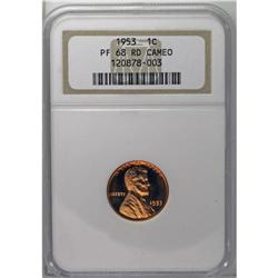 1953 1C PR68 Red Cameo NGC. A thoroughly original piec 