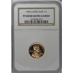 1960 1C Large Date PR68 Ultra Cameo Red NGC. An amazin 