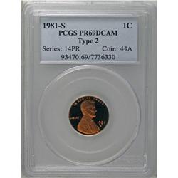 1981-S 1C Type Two PR69 Deep Cameo PCGS. The gleaming 