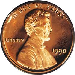 1990-S 1C No S PR68 Deep Cameo PCGS. 