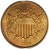 Image 1 : 1866 2C MS66 Red PCGS. A lustrous peach-gold Premium G 