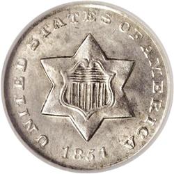1851-O 3CS MS65 NGC. This issue is perennially popular 