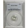 Image 1 : 1853 3CS MS66 PCGS. A gleaming piece that has the slig 