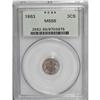 Image 3 : 1863 3CS MS66 PCGS. A prooflike Premium Gem with flash 